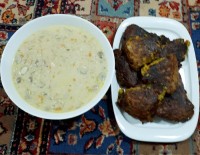 کوکوی لوبیا سبز سوپ شیر و قارچ ... شام امشب جاتون خالی همراهان عزیزم