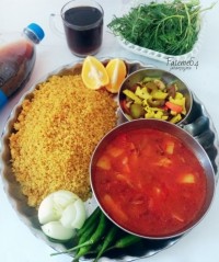 گندم پلو جنوبی / خورش ماهی مؤتو