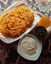 لوبیا چشم بلبلی پلو