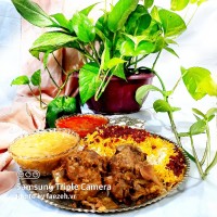چلو گوشت مجلسی زعفرونی