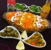 سیب زمینی پلو با گوشت