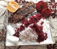 چلو کباب تابه ای