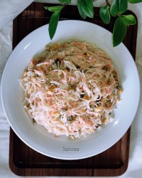 سالاد ماکارونی رشته ای..