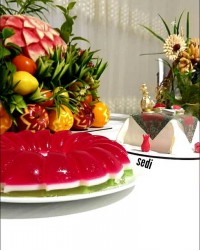 ژله انار سه رنگ