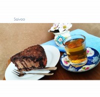 کیک خیس با دمنوش.. سهم کوکب از یه قسمت آشپزیاش..