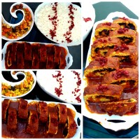 رولت مرغ و گوشت