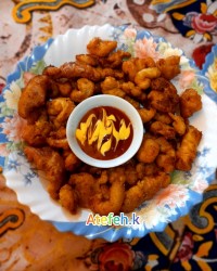 میگو پفکی و مرغ پفکی با خمیر بنیه