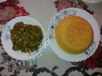 پست دومی باقلا وابیج غذای محلی گیلان با ترب و ترشی