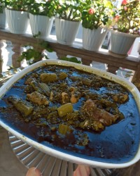 خورشت کرفس نهار امروز ما جاتون سبز دوستان