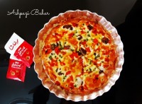 ♡پیتزا گوشت وقارچ♡