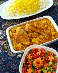 خورش قیمه با مرغ