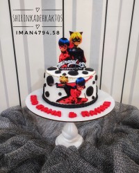 کیک دختر کفشدوزکی سفارش کیک کارتونی
