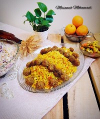 هویج پلو با گوشت قلقلی