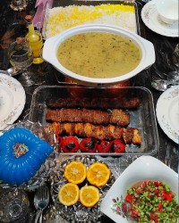 سوپ جو و شیر، (عکس دوم کیک و دسته گل)