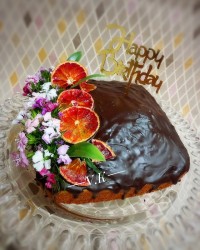 کیک کشمش و گردو با آرد نانوایی