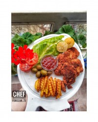 شنیسل مرغ متفاوت