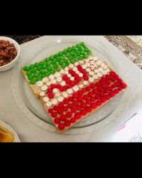 بیسکویت پرچم با تزیین مرنگ