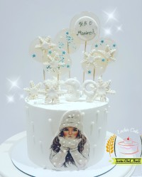 کیک دخترانه زمستانی