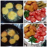 کتلت سیب زمینی خام