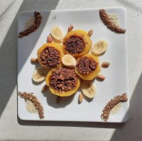 دسر سیب شکم پر