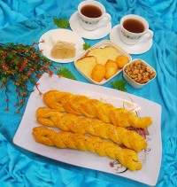 نان گیس بافت با خمیر همه کاره (بدون شیر)