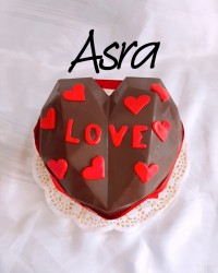 قلب سوپرایز شکلاتی ❤?