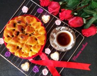 کیک گردویی باشکلات چیپسی