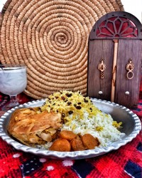 زرشک پلو با مرغ...♡