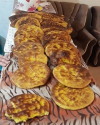 فطیر محلی با کمک مامانم پختم