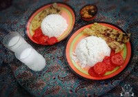 کباب مرغ و گوشت تابه ای