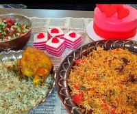 لوبیا پلو، باقالی پلو با مرغ، سالاد شیرازی