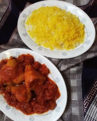 خورشت مرغ و آلو و انار