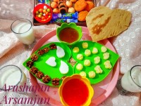 صبحانه روز تولد آرسام جون،به گفته ی آروشا جون