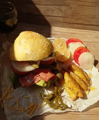 مینی نان همبرگر بدون تخم مرغ