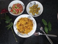 ماکارونی سویا و قارچ
