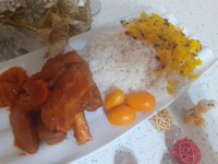 چلو گوشت با ماهیچه گوسفندی