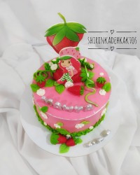کیک دختر توت فرنگی سفارش کیک تلفیقی