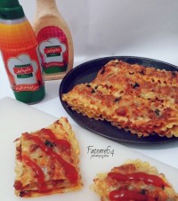 لازانیا با گوشت چرخ کرده و سبزیجات