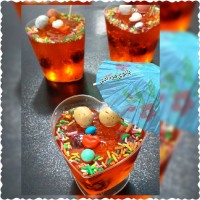 ژله حباب دار اناری