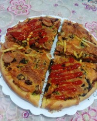 پیتزا با خمیر فوری