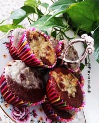 مافین شکلاتی با کرم پنیری