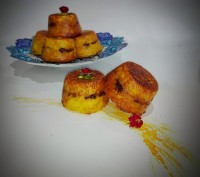 تهچین مرغ و بادمجون