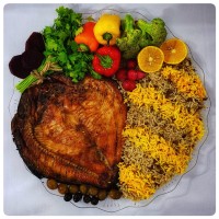 عدس پلو با ماهی