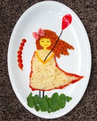 تزیین ماکرانی به شکل دختر??