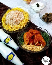 رشته پلو با مرغ