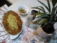 عدس پلو با گوشت قلقلی