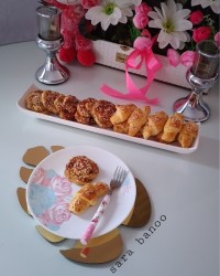 نان خرما و گردو نان کروسان شکلاتی