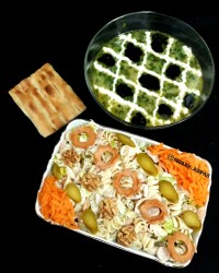 سالاد ماکارونی با کاهو