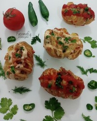 سیب زمینی تنوری آکاردئونی