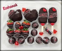 دسر توت فرنگی شکلاتی